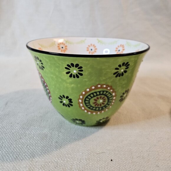 Signature Large Boho Stoneware Latte Coffee Mug Cup x 2 - Picture 5 of 11